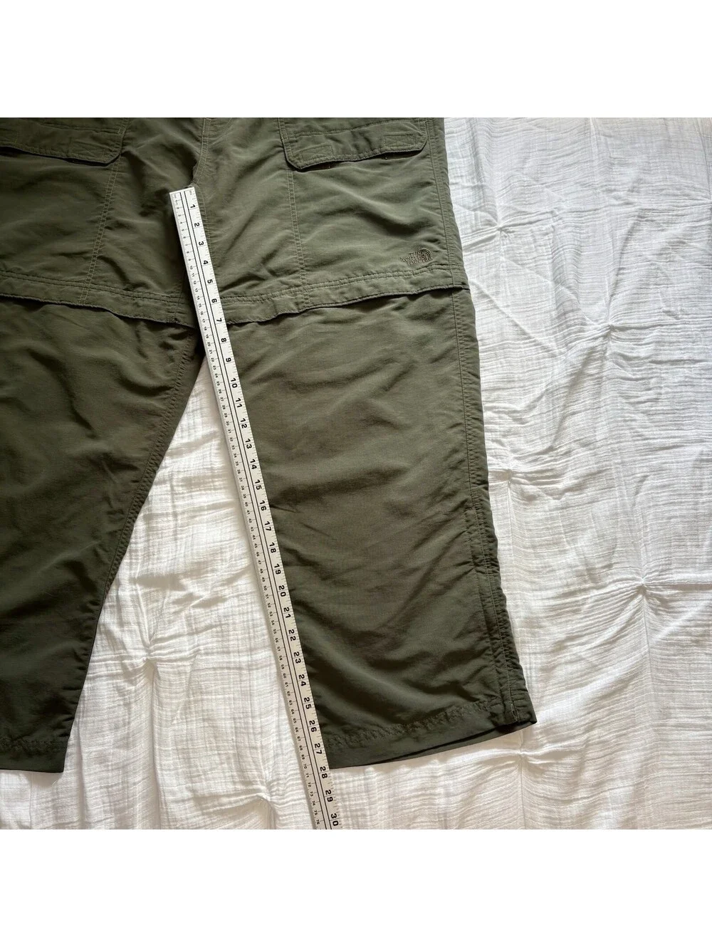 The North Face Men’s Ripstop Convertible Zip Off Cargo Hiking Pants,  Green XXL